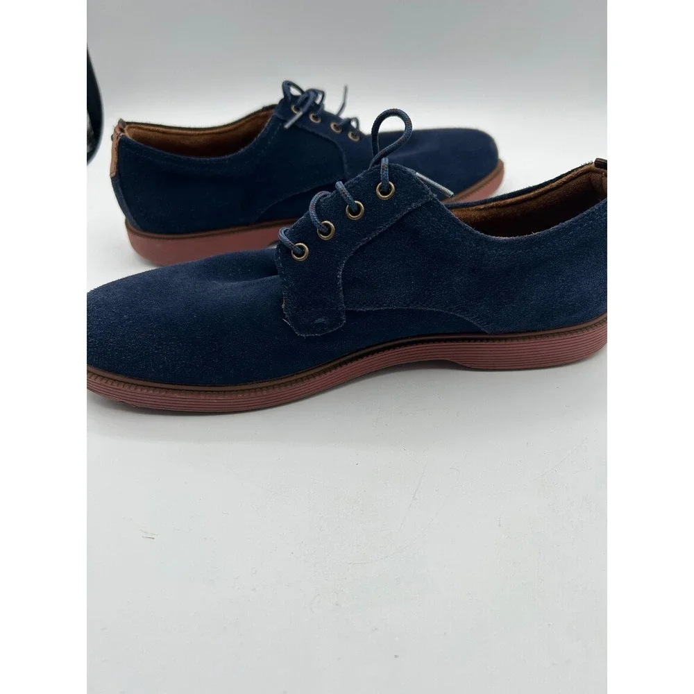 Florsheim Oxford Shoes Mens 7 Blue Suede Plain Toe Comfortech Derby Casual